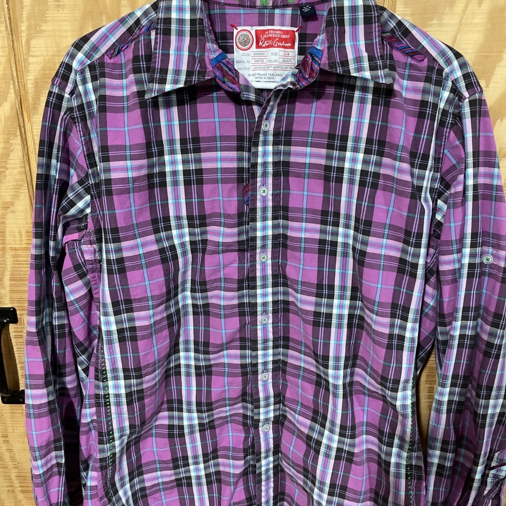 ROBERT GRAHAM The Freshly Laundered Plaid Shirt Size Large